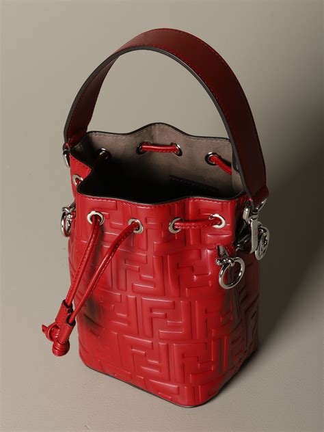 fendi red bucket bag|fendi bucket bag used.